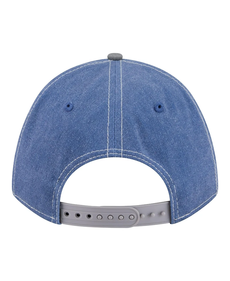 New Era Men's Royal/Gray Los Angeles Dodgers Felt M-Crown 9FORTY Adjustable Hat