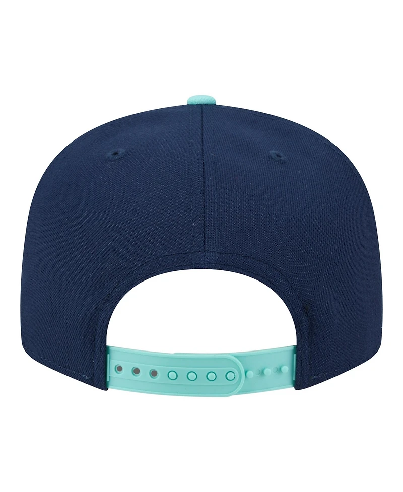 New Era Men's Navy/Turquoise Houston Astros Two-Tone Color Pack 9FIFTY Snapback Hat