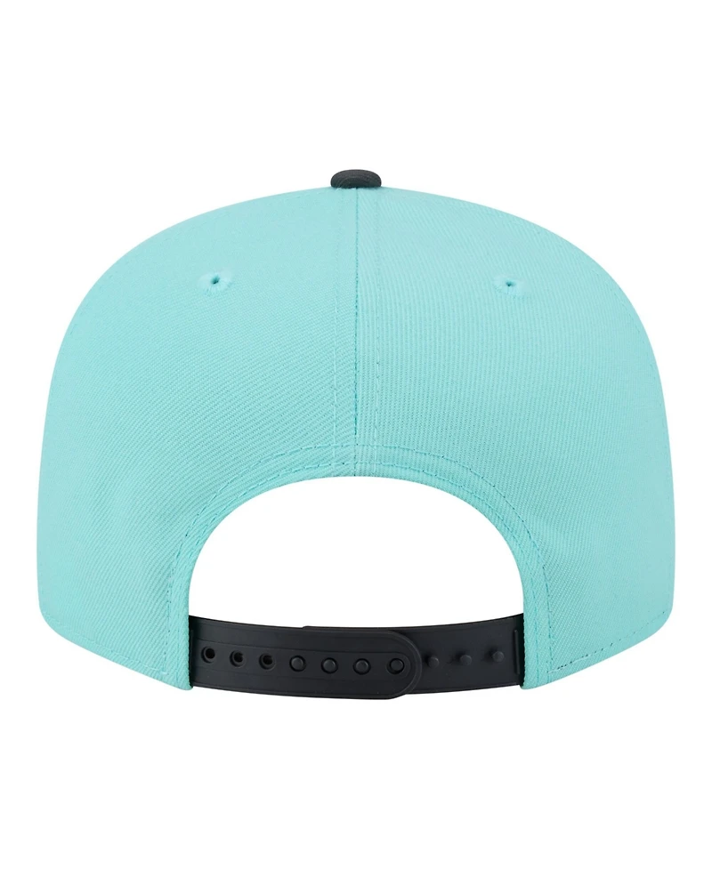 New Era Men's Turquoise/Charcoal Atlanta Braves Two-Tone Color Pack 9FIFTY Snapback Hat