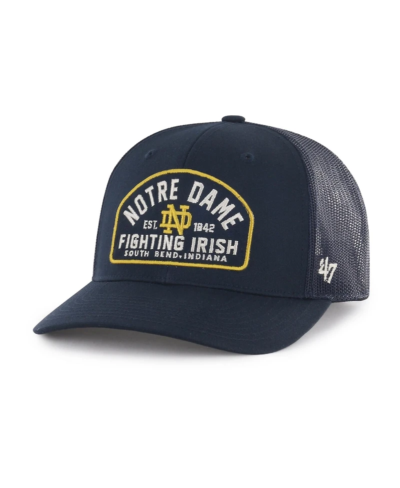 '47 Brand Men's Navy Notre Dame Fighting Irish Leland Trucker Adjustable Hat