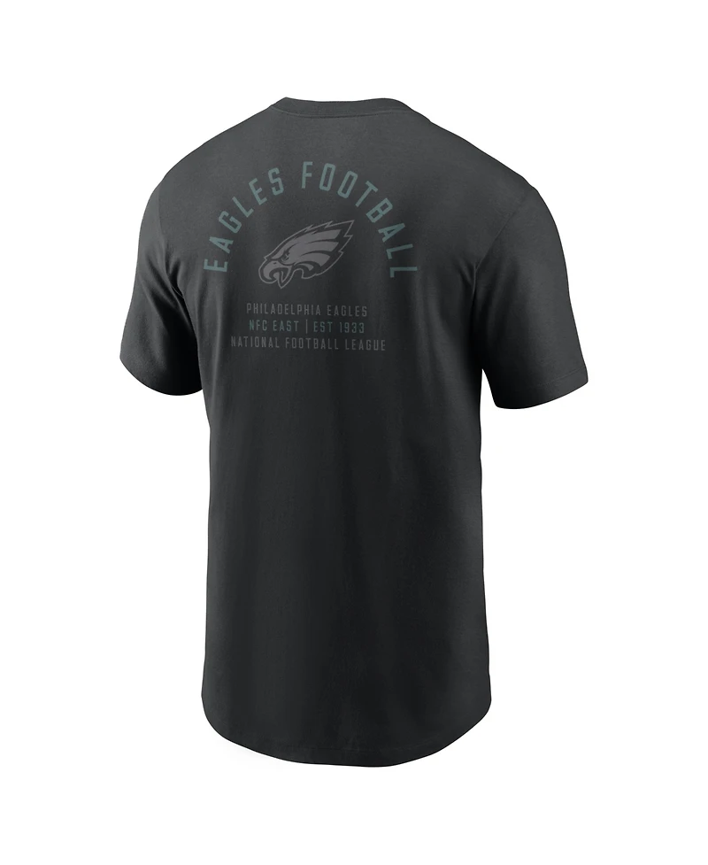 Nike Men's Black Philadelphia Eagles Split Logo T-Shirt