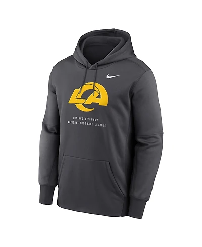 Nike Men's Charcoal Los Angeles Rams Toss Sweep Therma-fit Hoodie