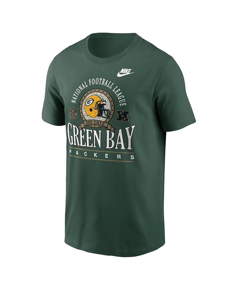 Nike Men's Green Bay Packers Rewind Team Spirit Essential Cotton T-Shirt