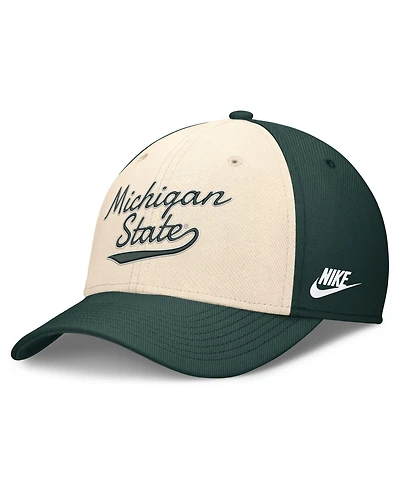 Nike Men's Natural/Forest Green Michigan State Spartans Legacy Swooshflex Dri-fit Hat