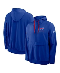 Nike Men's Royal Buffalo Bills Sideline Logo Glory Anorak Half-Zip Hoodie
