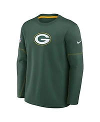 Nike Men's Green Bay Packers Sideline Coaches Team Present Midweight Therma-fit Sweatshirt