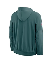 Nike Men's Midnight Green Philadelphia Eagles Sideline Logo Glory Anorak Half-Zip Hoodie