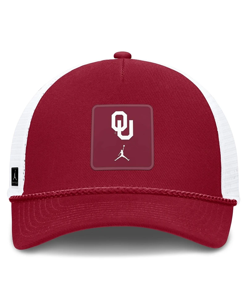 Jordan Men's and Women's Crimson Oklahoma Sooners 2026 On-Field Gameday Rope Trucker Adjustable Hat