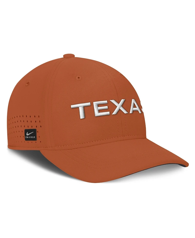Nike Men's Texas Orange Longhorns Gameday Aerobill Swooshflex Dri-fit Hat