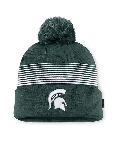 Nike Men's and Women's Forest Green Michigan State Spartans 2026 On-Field Cuffed Knit Pom Hat