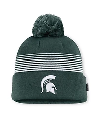 Nike Men's and Women's Forest Green Michigan State Spartans 2026 On-Field Cuffed Knit Pom Hat
