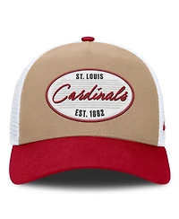 Nike Men's Khaki/Red St. Louis Cardinals Rise A-Frame Trucker Adjustable Hat