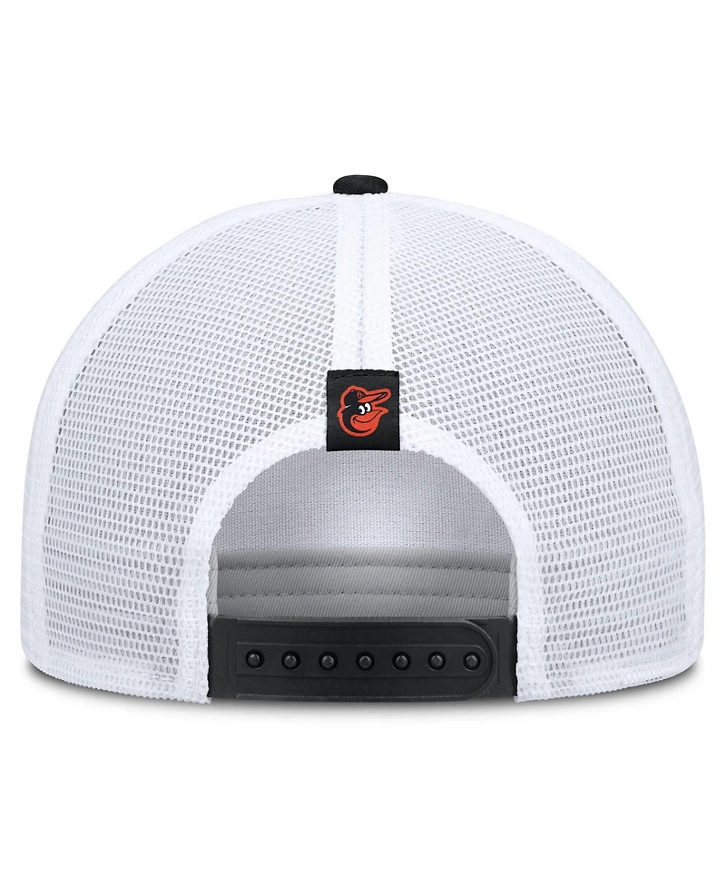 Nike Men's Khaki/Black Baltimore Orioles Rise A-Frame Trucker Adjustable Hat