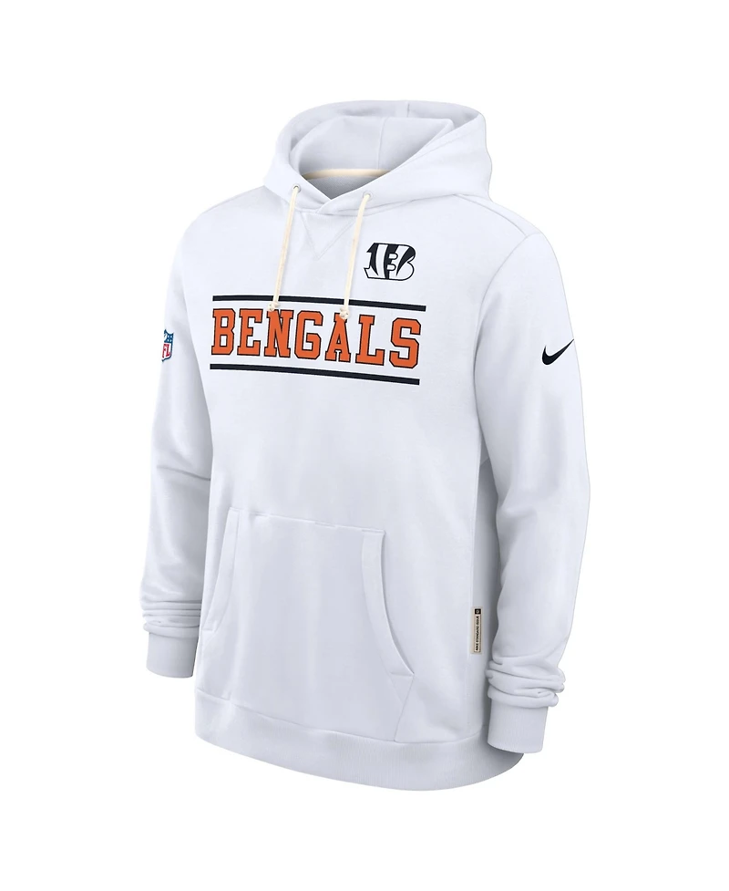 Nike Men's White Cincinnati Bengals Standard Issue Replay Officials Alternate Dri-fit Hoodie