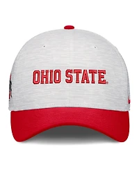 Nike Men's and Women's White/Scarlet Ohio State Buckeyes Primetime Rise Adjustable Hat