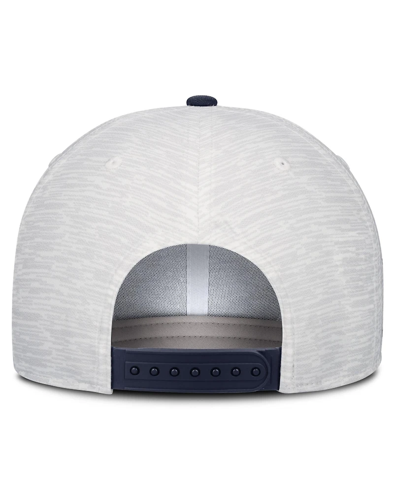 Nike Men's and Women's White/Navy West Virginia Mountaineers Primetime Rise Adjustable Hat