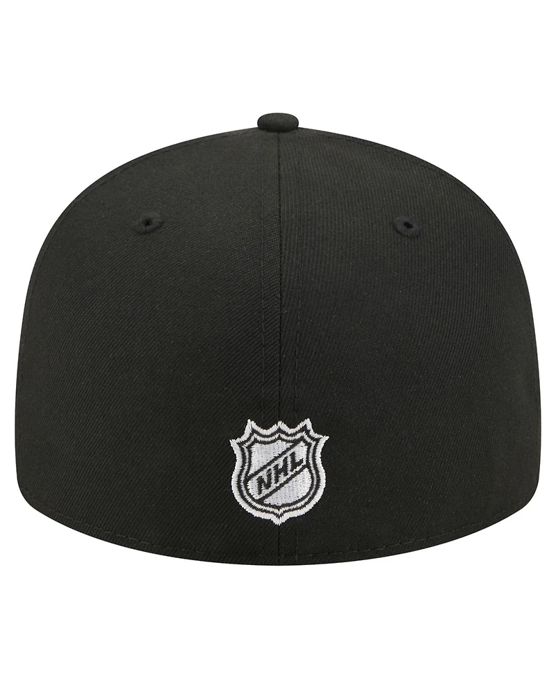 New Era Men's Black Los Angeles Kings Freedom Pre-Curved 59FIFTY Fitted Hat