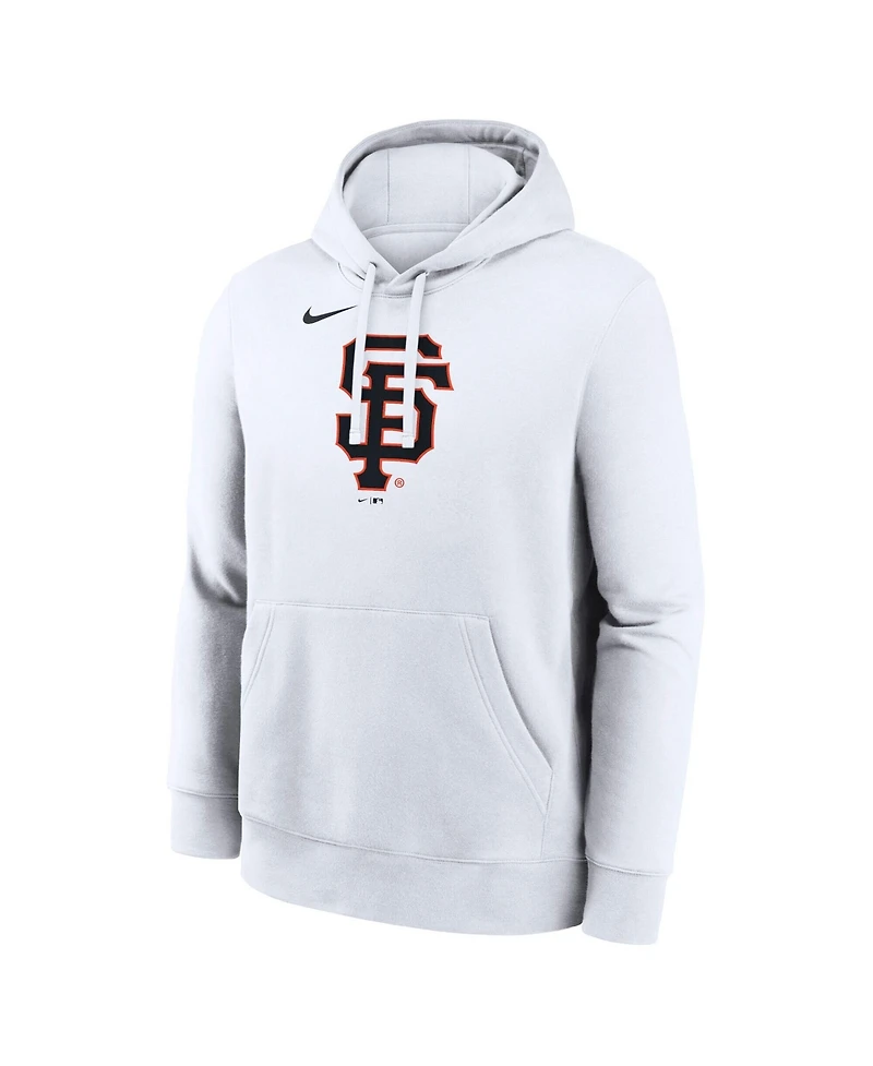 Nike Men's White San Francisco Giants Logo Club Hoodie
