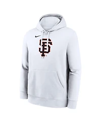 Nike Men's White San Francisco Giants Logo Club Hoodie
