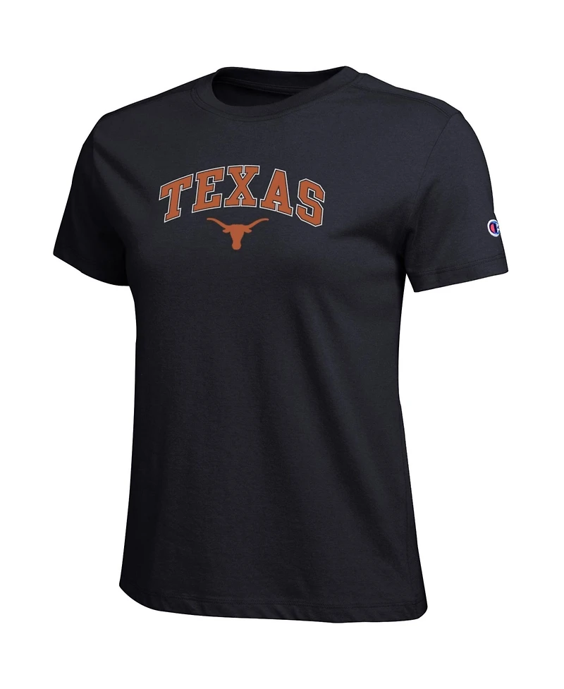 Champion Women's Black Texas Longhorns Arched Over Logo T-Shirt