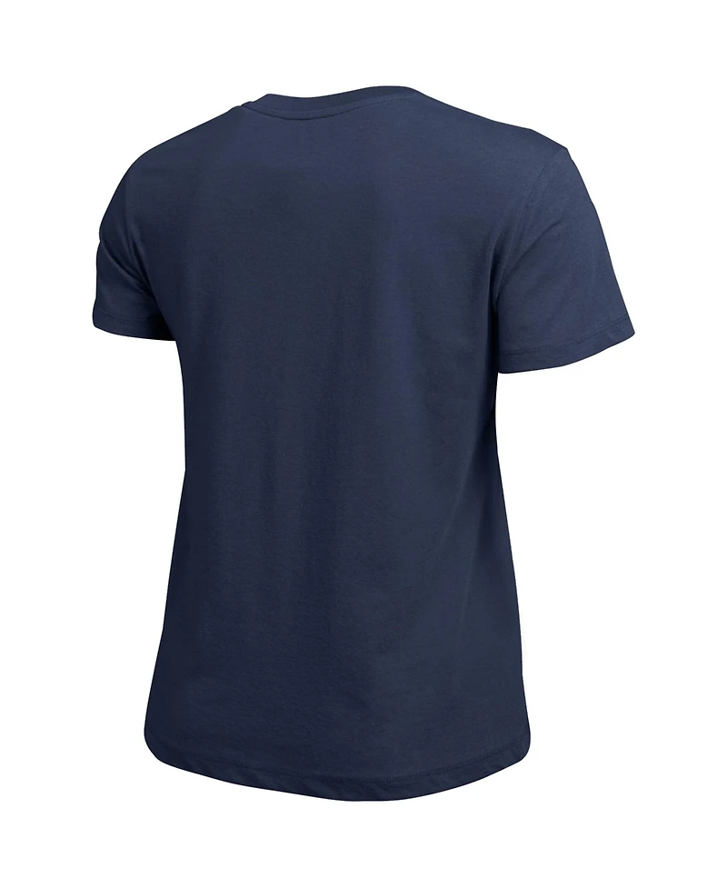 Champion Women's Navy West Virginia Mountaineers Arched Over Logo T-Shirt