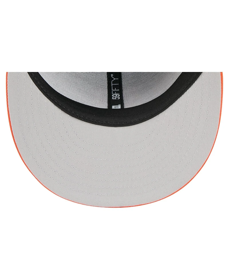 New Era Men's Black/Orange Miami Hurricanes On-Field Baseball Fitted Hat