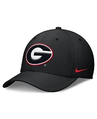 Nike Men's Black Georgia Bulldogs Rise Swoosh Dri-fit Flex Hat