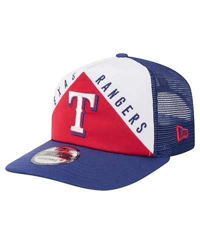 New Era Men's White/Royal Texas Rangers Retro Cut 19TWENTY Adjustable Trucker Hat