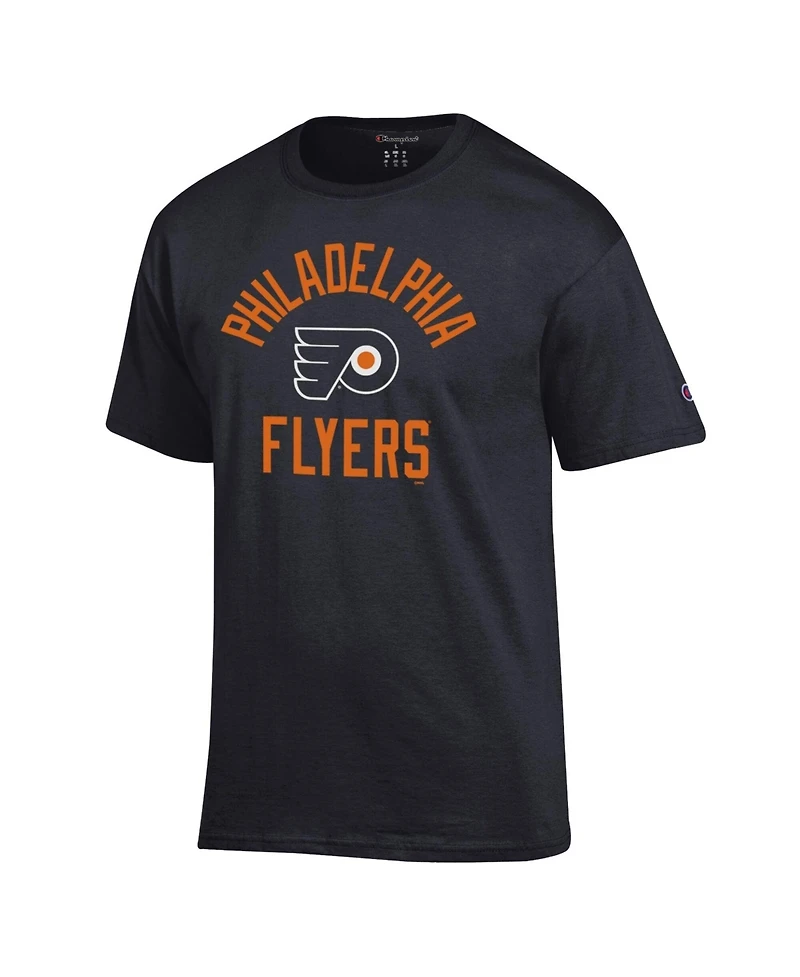 Champion Men's Black Philadelphia Flyers Primary Logo Jersey T-Shirt