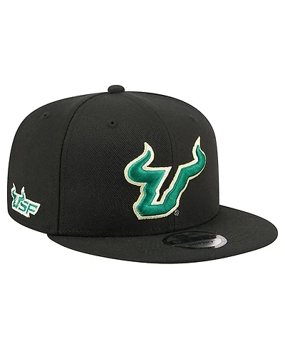New Era Men's Black South Florida Bulls Team 9FIFTY Snapback Hat