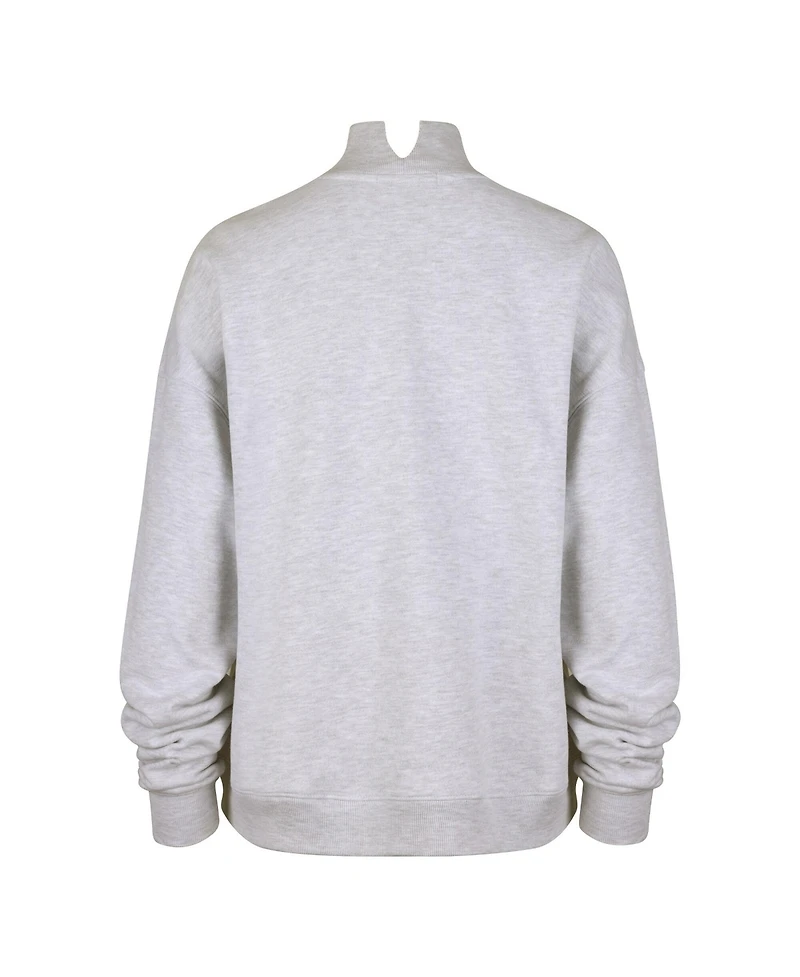 '47 Brand Women's Gray Jacksonville Jaguars Subtle Muse Mock Neck Sweatshirt