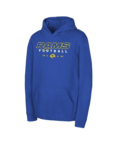 Outerstuff Big Boys and Girls Royal Los Angeles Rams Edge Rusher Fleece Hoodie
