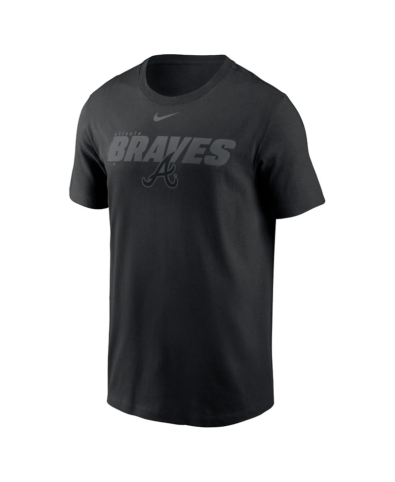 Nike Men's Black Atlanta Braves Tonal Club T-Shirt