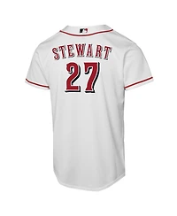 Nike Big Boys and Girls Sal Stewart White Cincinnati Reds Home Replica Player Jersey