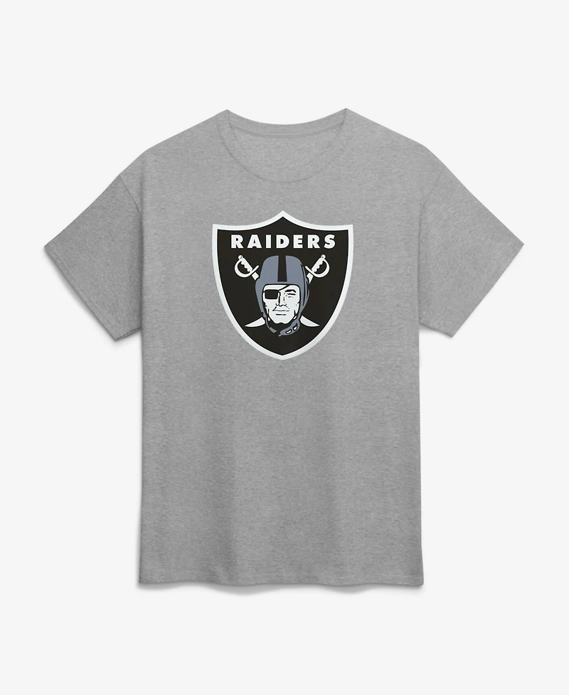 Logo Athletic Men's Gray Las Vegas Raiders Primary T-Shirt