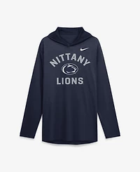 Nike Men's Navy Penn State Nittany Lions Primetime Arch Tri-Blend Dri-fit Long Sleeve Hooded T-Shirt