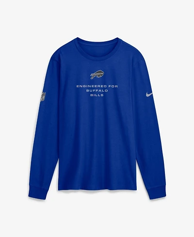 Nike Men's Royal Buffalo Bills Sideline Bold Arch Star Dri-fit Long Sleeve T-Shirt