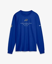Nike Men's Royal Buffalo Bills Sideline Bold Arch Star Dri-fit Long Sleeve T-Shirt