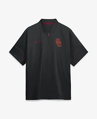 Nike Men's Black Usc Trojans 2026 Sideline Short Sleeve Quarter-Zip Coaches Jacket