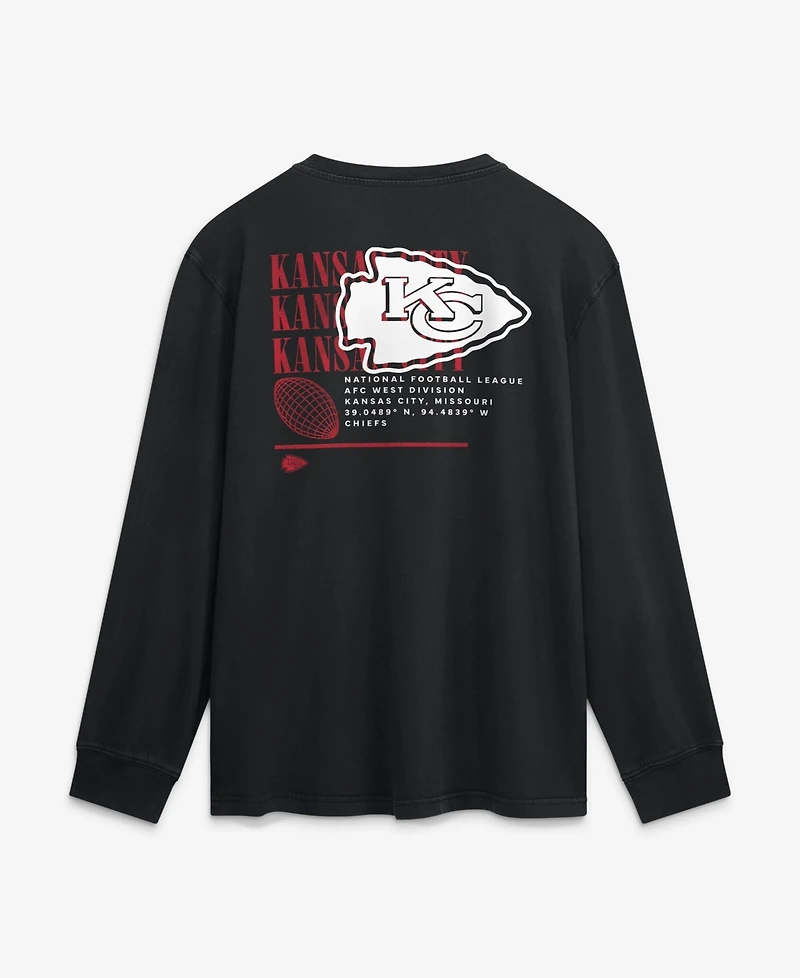 Fanatics Men's Black Kansas City Chiefs Relaxed Fullback Drive Long Sleeve Fashion T-Shirt