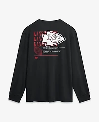 Fanatics Men's Black Kansas City Chiefs Relaxed Fullback Drive Long Sleeve Fashion T-Shirt
