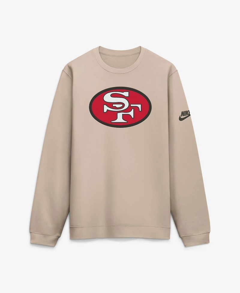 Nike Men's Sand San Francisco 49ers I-Formation Rewind Club Crew Sweatshirt