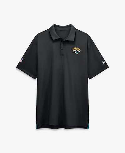 Nike Men's Black Jacksonville Jaguars Sideline Powerful Blocking Dri-fit Tour Polo Shirt