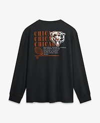 Fanatics Men's Black Chicago Bears Relaxed Fullback Drive Long Sleeve Fashion T-Shirt