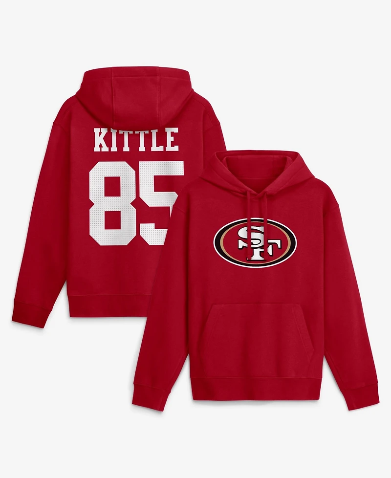 Nike Men's George Kittle Scarlet San Francisco 49ers Name & Number Hoodie