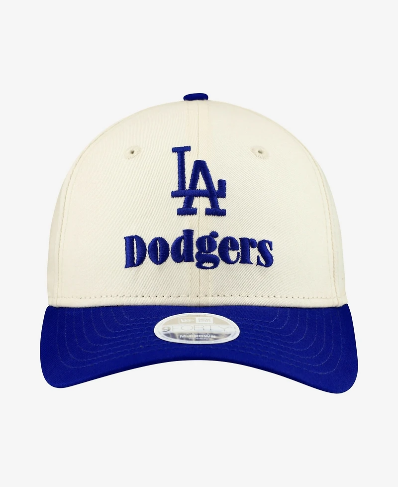 New Era Women's Cream/Royal Los Angeles Dodgers Primary 9FORTY M-Crown Adjustable Hat