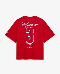 Nike Women's Bryce Harper Red Philadelphia Phillies Premium Essentials Boxy Name & Number T-Shirt