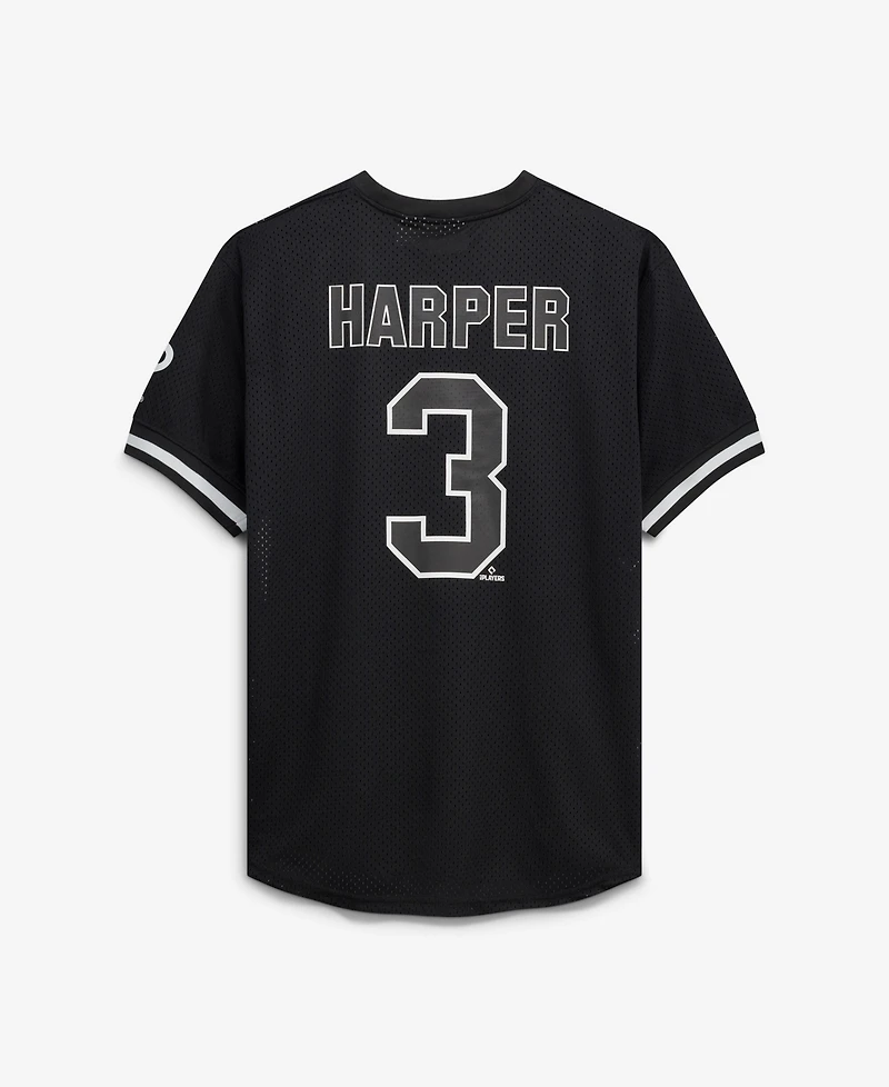 Fanatics Men's Bryce Harper Black/White Philadelphia Phillies Big & Tall Heavyweight Mesh Jersey
