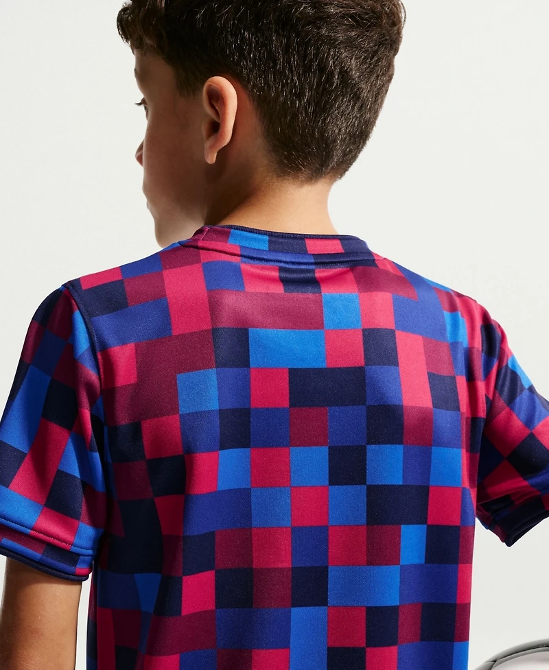 Nike Big Boys and Girls Garnet Barcelona 2026/27 Home Pre-Match Jersey