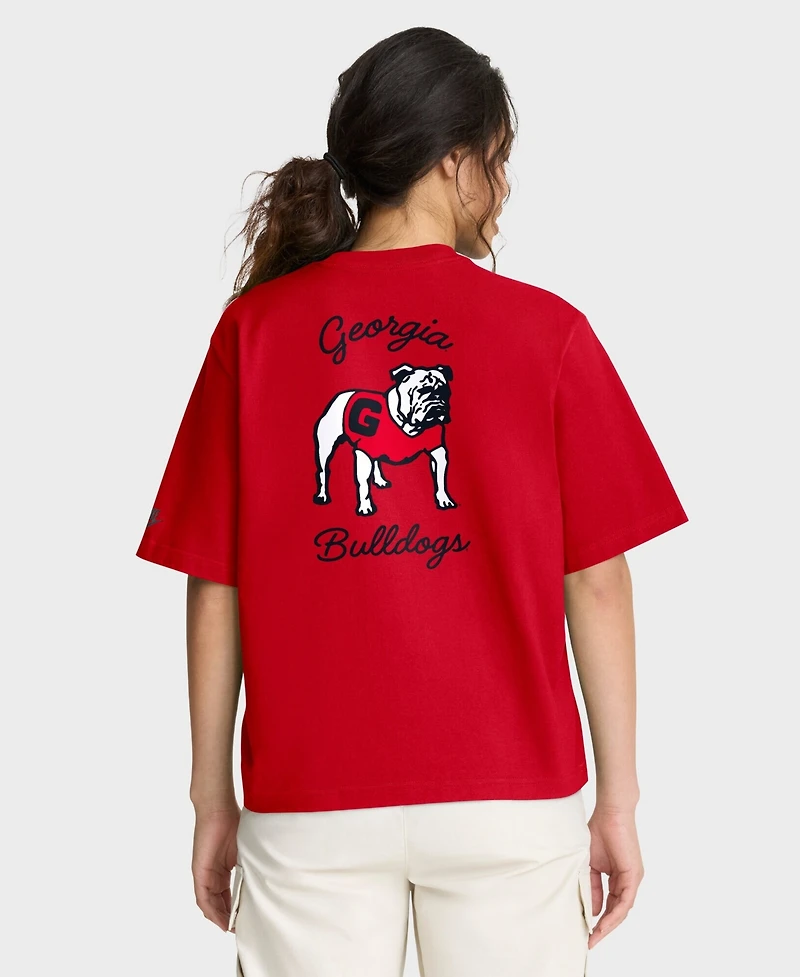 Nike Women's Red Georgia Bulldogs Legacy Pocket Boxy T-Shirt